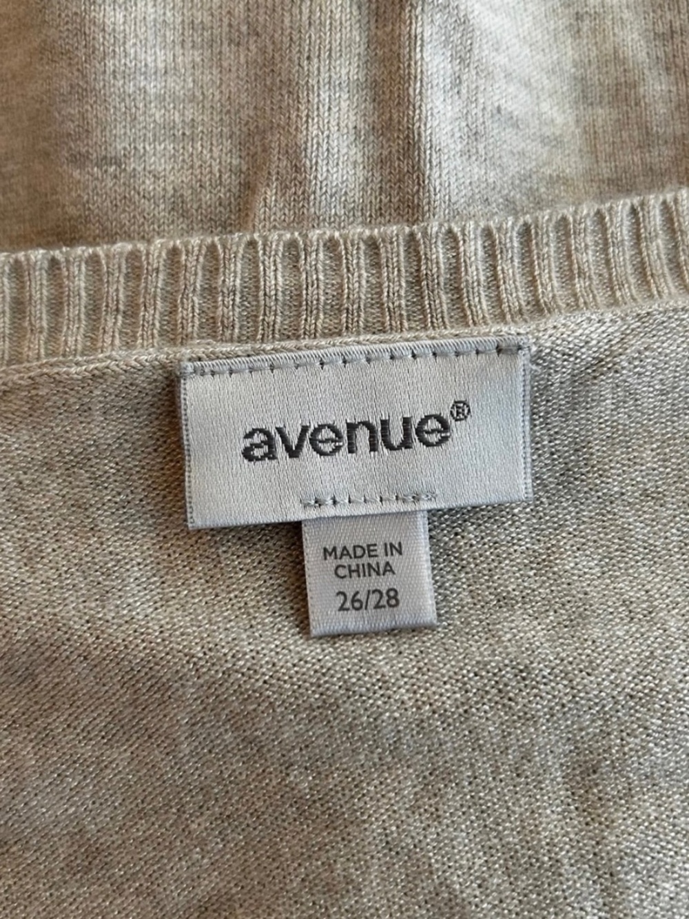 Avenue Womens Beige Floral Embroidery Round Neck Sweater Plus Size 26/28 - Picture 9 of 10